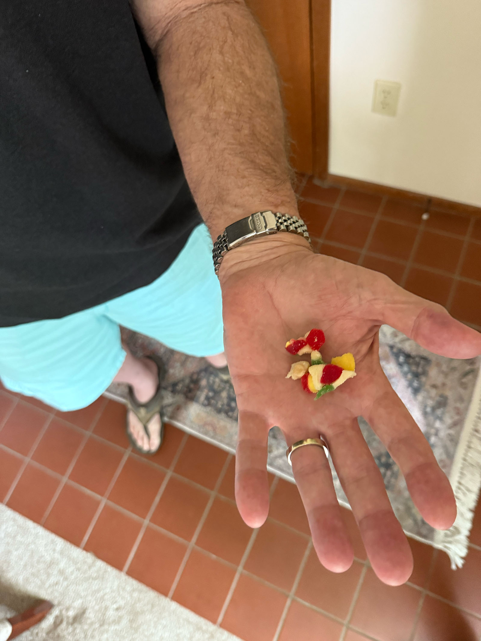 Hand holding gummies